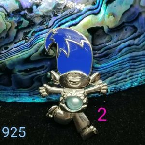 925 Sterling Silver Trolls pearl necklace/pendant